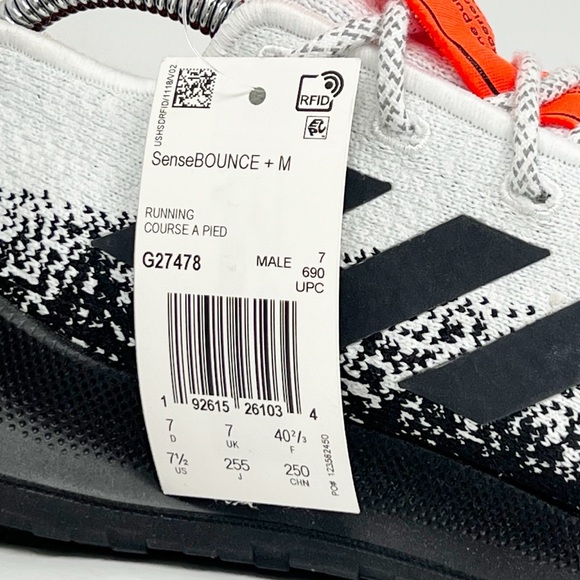 SOLD! Adidas SenseBounce+ Running Shoes Cloud White Core Black G27478 - Picture 9 of 12